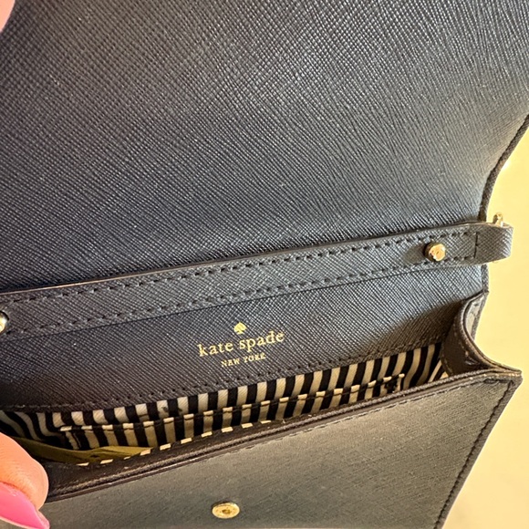 KATE SPADE Navy Cedar Street Cami Perforated crossbody/clutch purse. - Picture 4 of 5